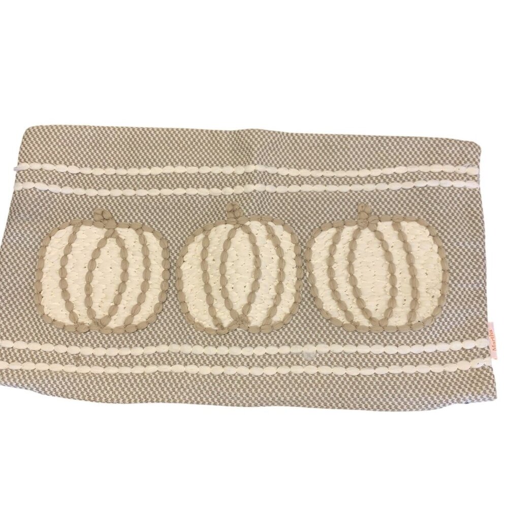 Martha Stewart Woven Pumpkin Accent‎ Pillowcase Cotton Fall